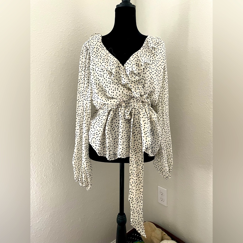 Max Studio Tiny Heart Blouse